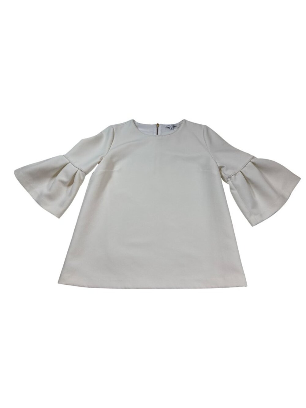 Anna Cate White Puff Sleeve Blouse Small Classic Short Sleeve Style (V1150)